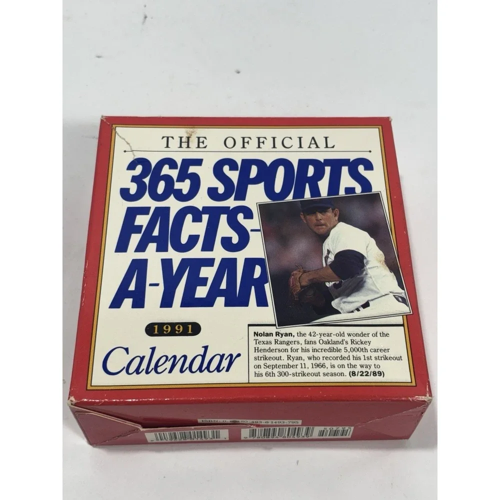 1991 365 Sports Facts A Year Calendar Daily Memorabilia Page-A-Day Original